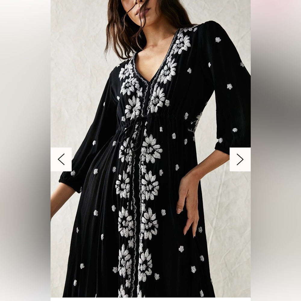 Free People Fable Embroidered Maxi Dress